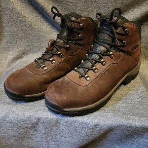 Men's Size 15 Hi-Tec Altitude II Brown Leather Waterproof Lace Up Hiking Boots